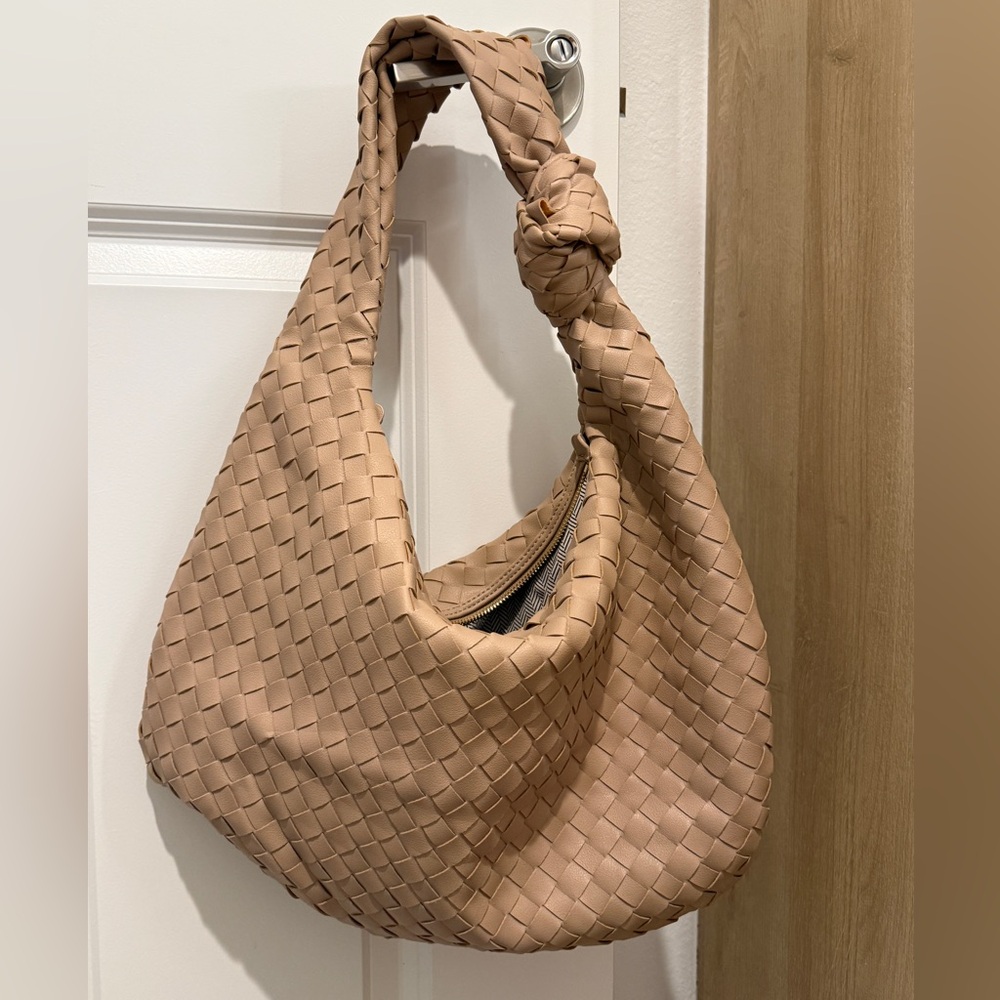 Urban Expressions Tan Woven Hobo Bag